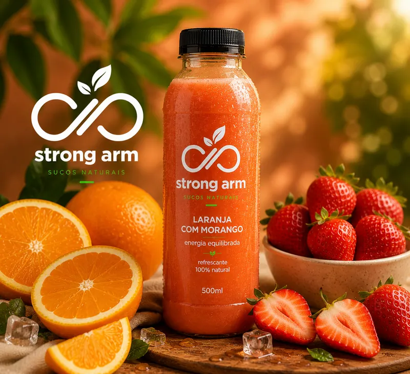 Suco natural de Laranja com Morango — DP Strong Arm